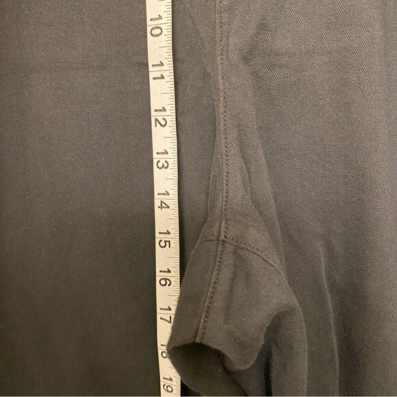 Gap Mid Rise Wide-Leg Khakis black cotton tincel lyocell slacks trouser 18 tall - Picture 7 of 13